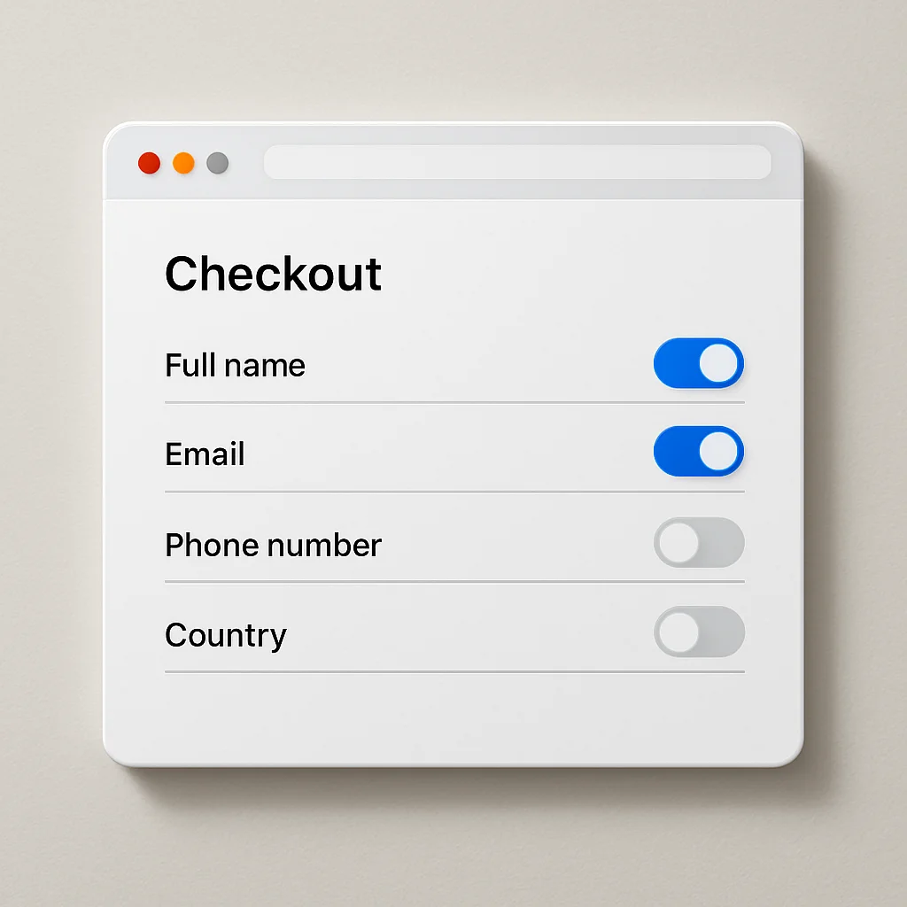 Checkout Field Controls
