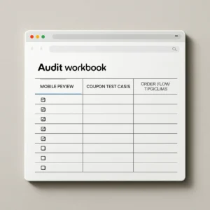 Checkout Audit Workbook